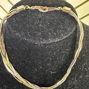 Elegant Two-Tone Braided Bracelet